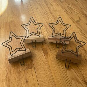 Crate&Barrel Star Stocking Holders Set of 4